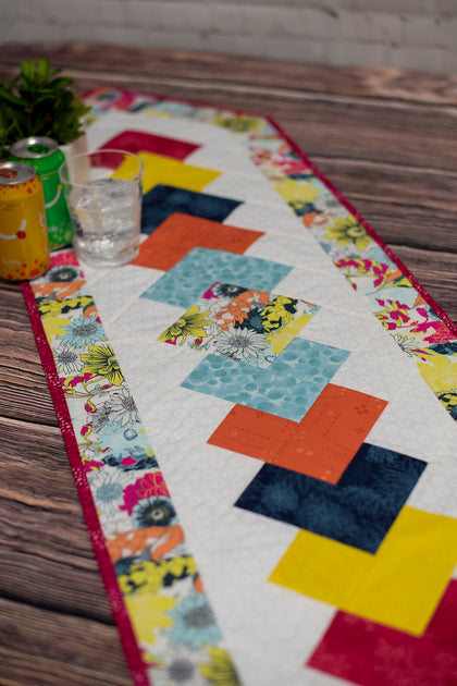 Duty Calls Table runner, a finished Quilt As You Go project