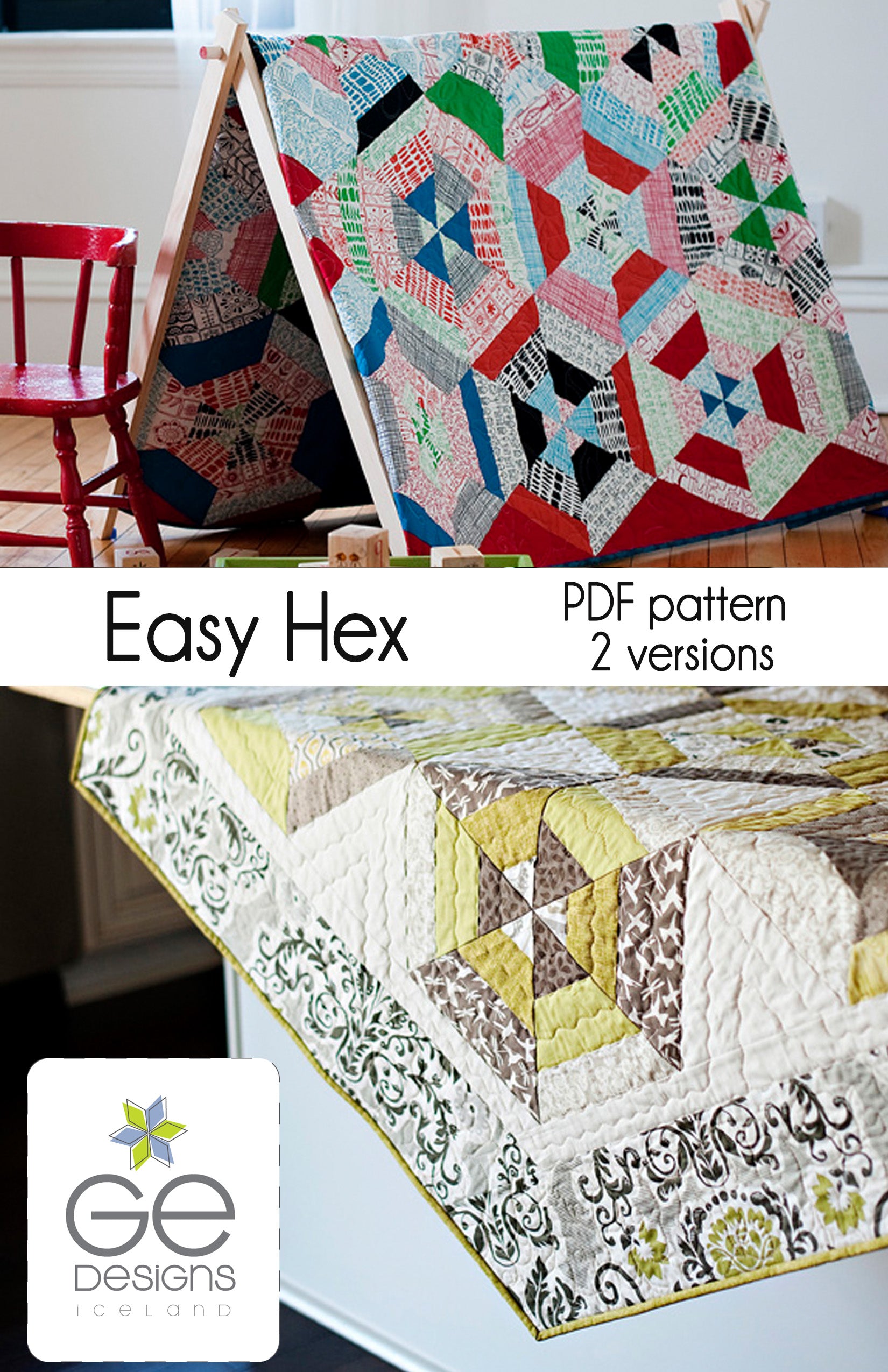 Hexie English Paper Piecing / PDF/ JPEG - 3 Sizes - You Make It Simple