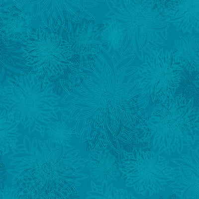 Floral Elements Blue Lagoon 541