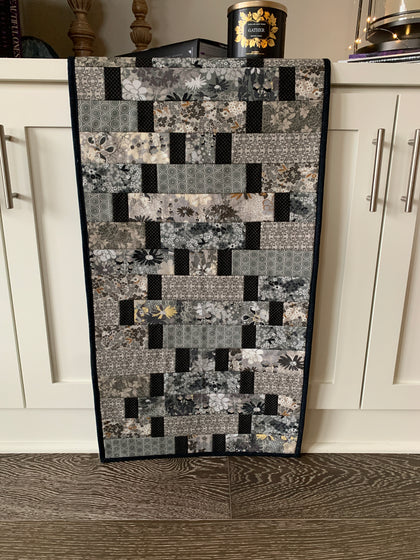 Good Times Table runner, a finished Quilt As You Go project