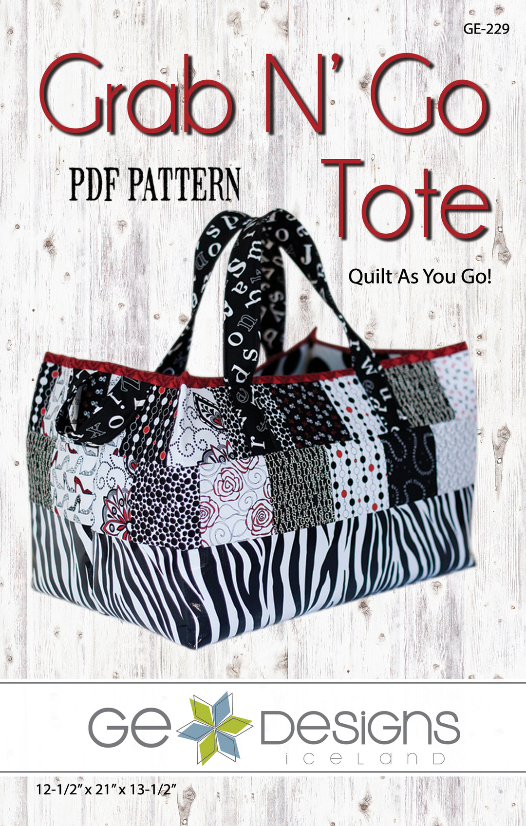 Grab N' Go Tote PDF Pattern 229 – GE Designs