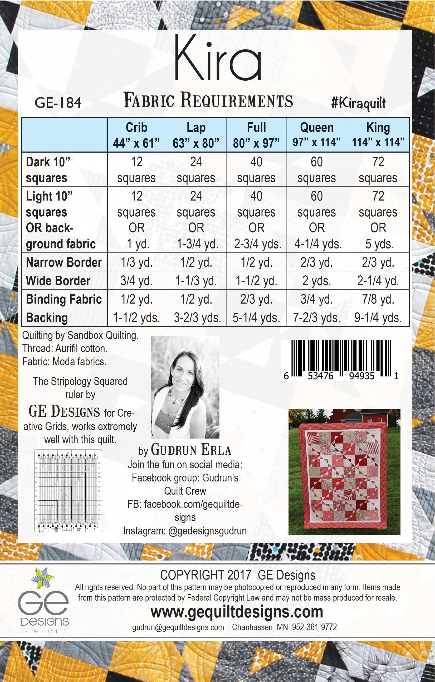 Kira 10 Square Pattern 184 GE Designs