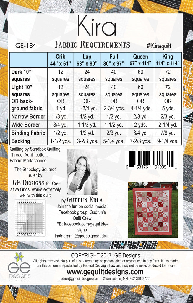 Kira 10" Square Pattern PDF 184 Pattern GE Designs   