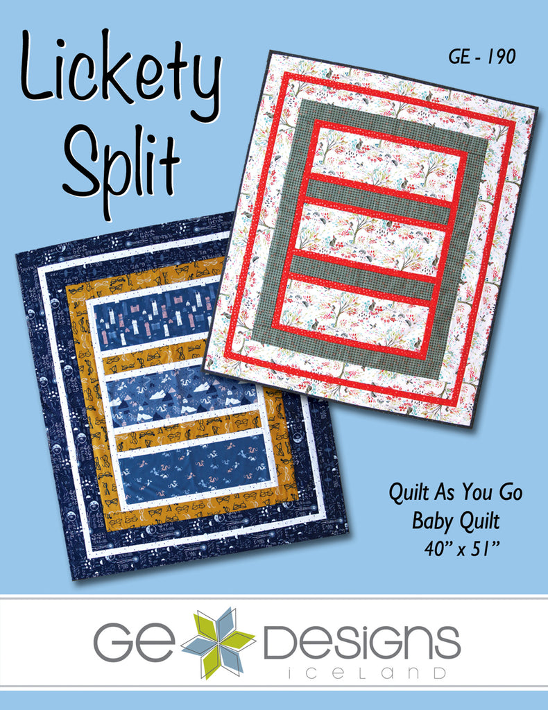 Lickety Split Crib Quilt Pattern 190 Pattern GE Designs   