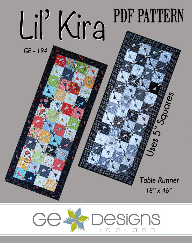 Lil' Kira - PDF Table runner pattern 194 Pattern GE Designs   