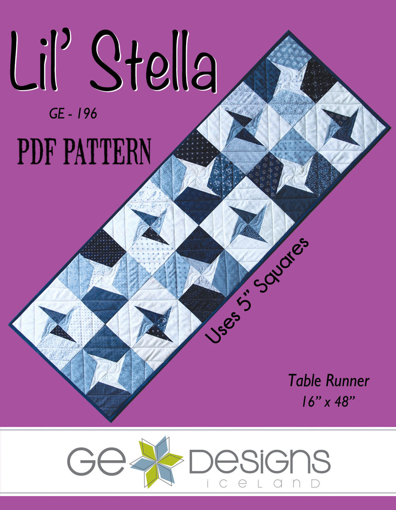 Lil' Stella - PDF Table runner pattern 196 Pattern GE Designs   