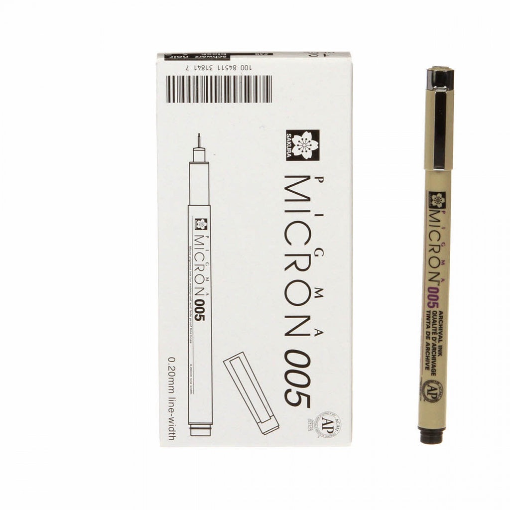 XSDK005-49 Sakura Pigma Micron 005 Marker Pen, 0.20mm Tip, Black