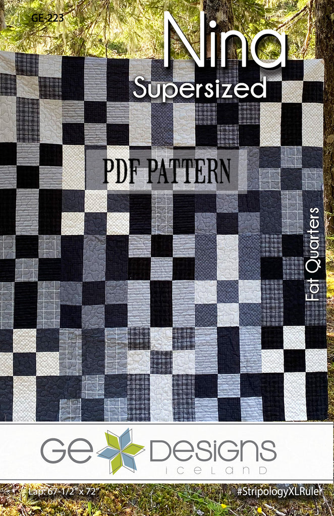 Nina Supersized - PDF Fat Quarter Pattern 223 Pattern GE Designs   