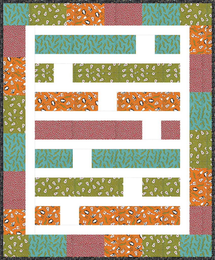 Pitter Patter Baby Quilt - Pattern and video class FFCS2-february Pattern GE Designs   