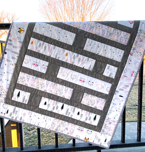 Pitter Patter baby quilt, one of the three projects in the sampler