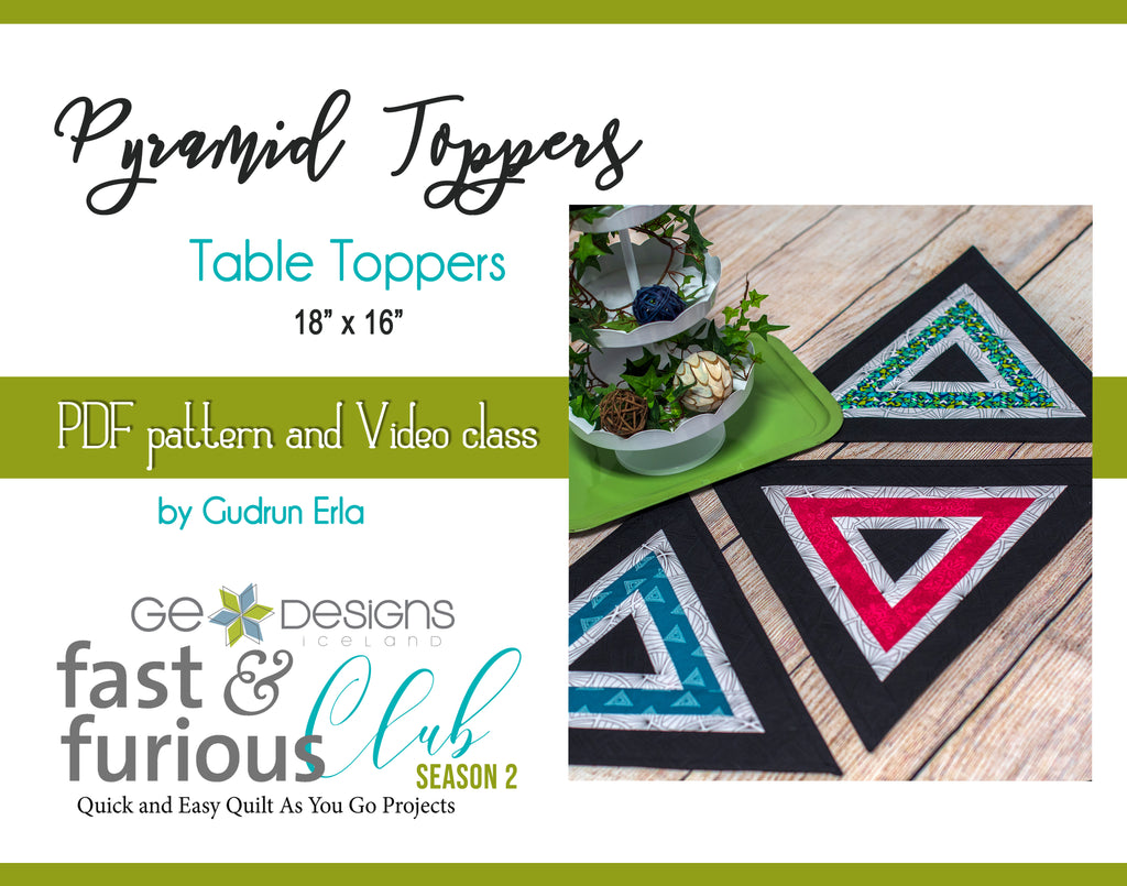 Pyramid Table Toppers - Pattern and video class FFCS2-April Pattern GE Designs   