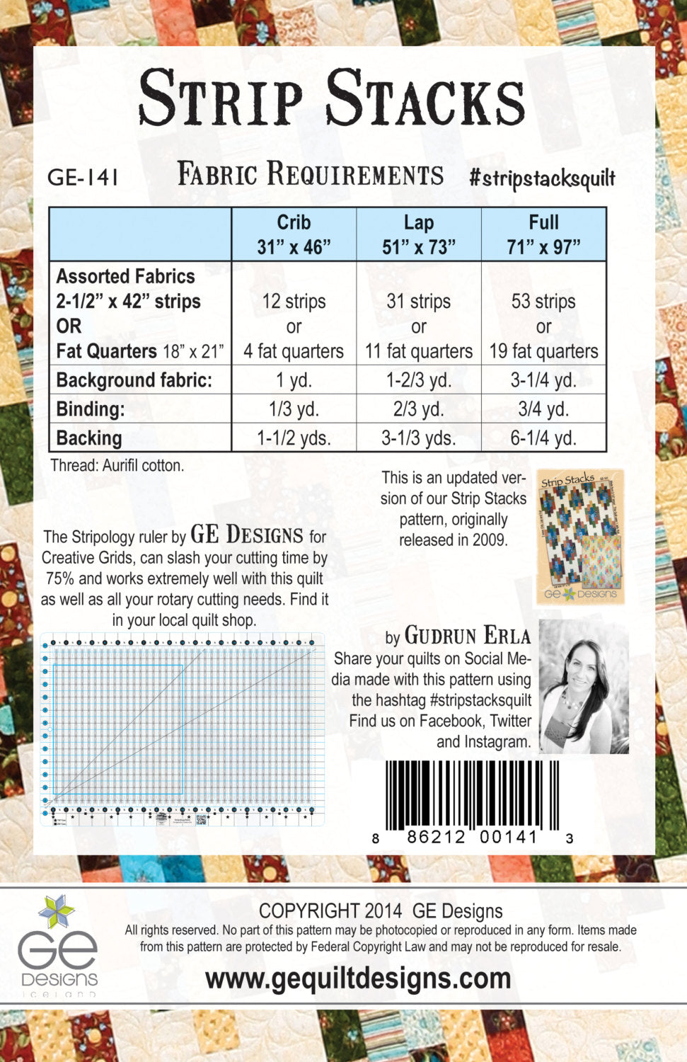 Strip Stacks PDF Pattern 141 GE Designs