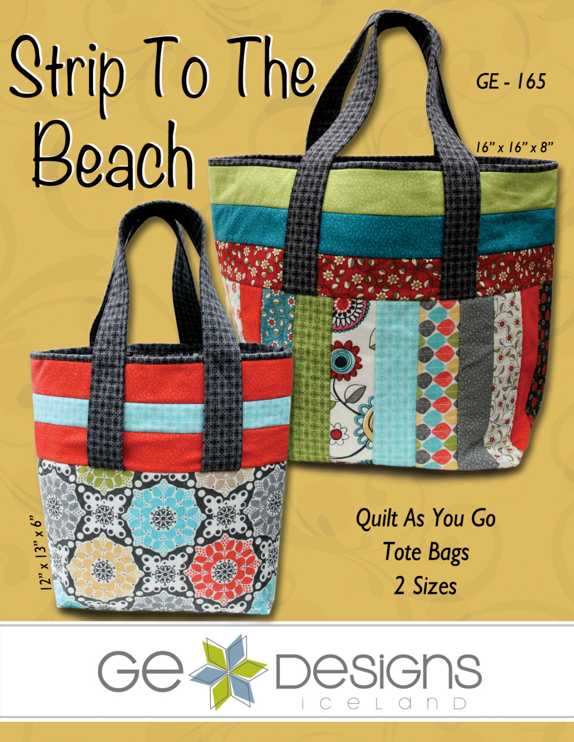 Strip To The Beach Tote Bag Pattern 165 – GE Designs