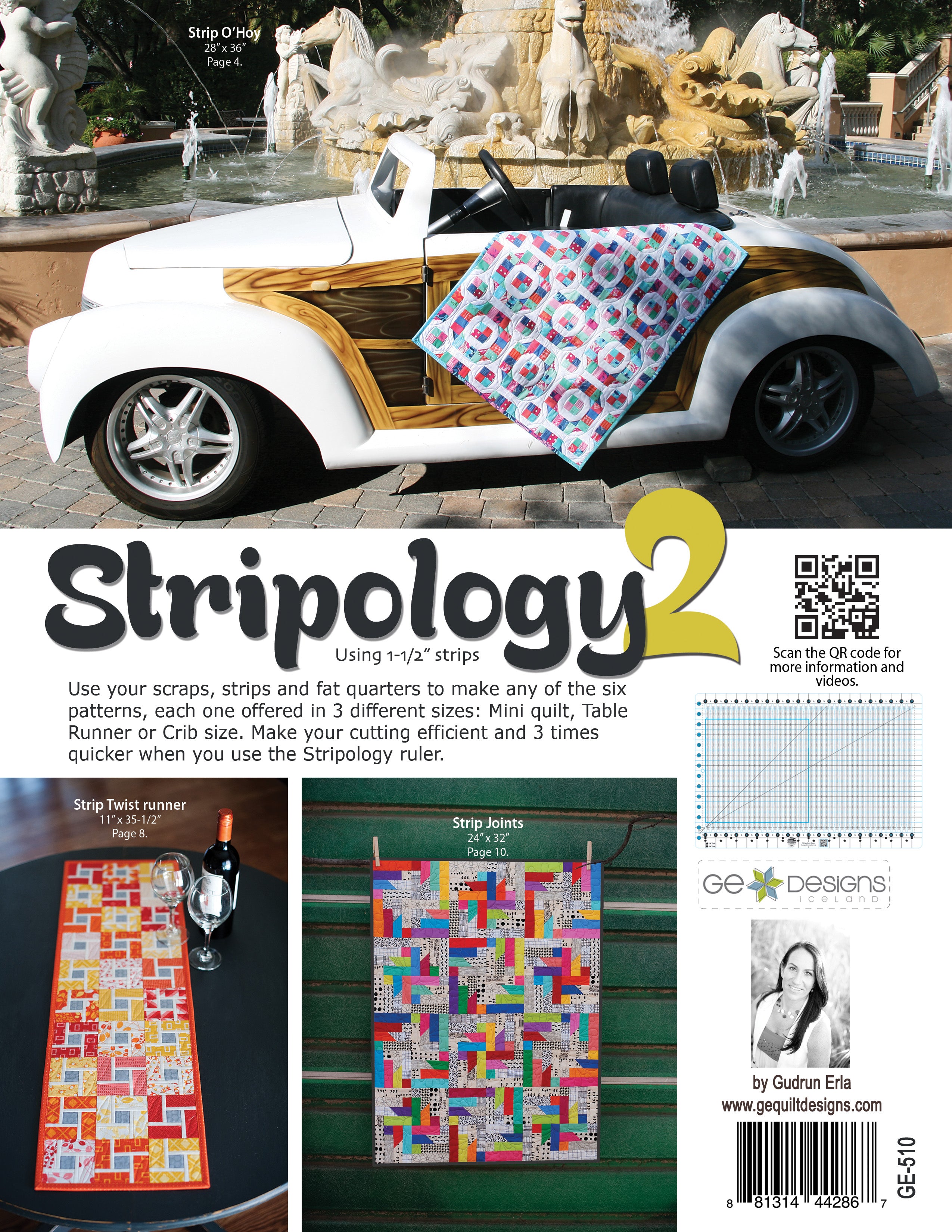 Stripology Mixology 13 Quilts in Multiple Sizes With Stripology Ruler  Includes Cocktail Recipes by Gudrun Erla 