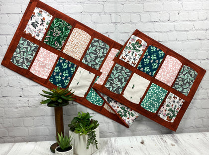 Window Seat Table runner, a finished Quilt As You Go project