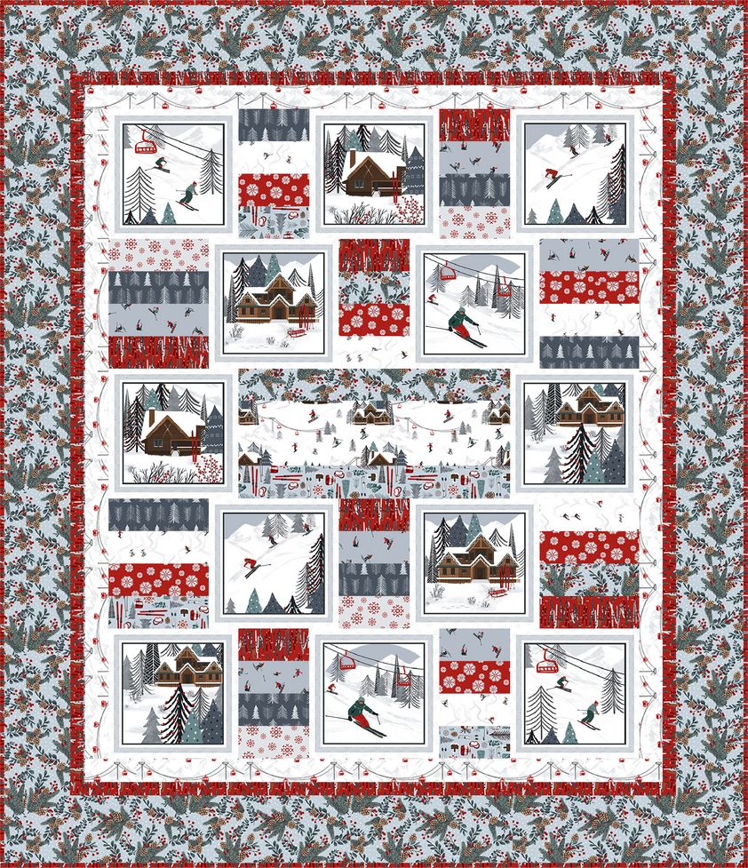 Alpine Ski Quilt Kit GE Designs