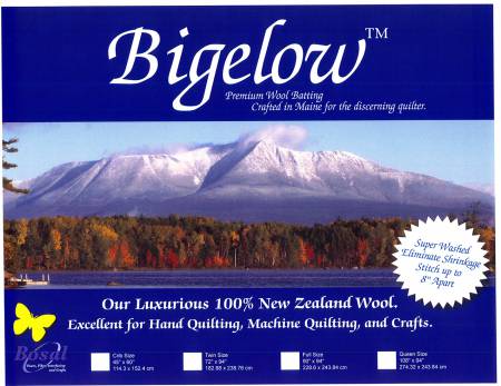Bigelow 100% Wool Batting W802B 72in x 94in Tool Checker   