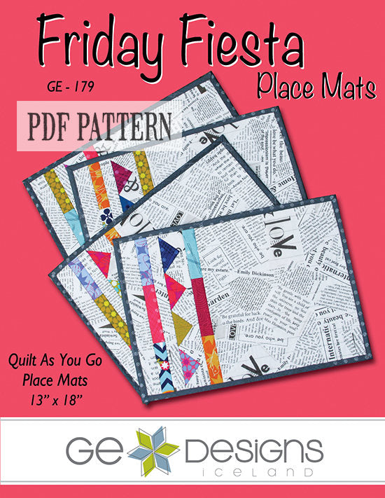 Friday Fiesta Place Mats Pattern PDF 179 Pattern GE Designs   