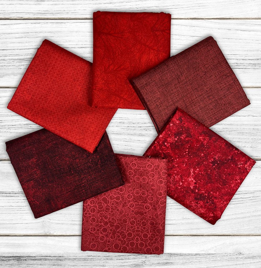 Mystery Basic Red Stash Builder Bundle Fabrics GE Designs   